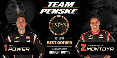 Montoya and Power Up For ESPY "Best Driver"